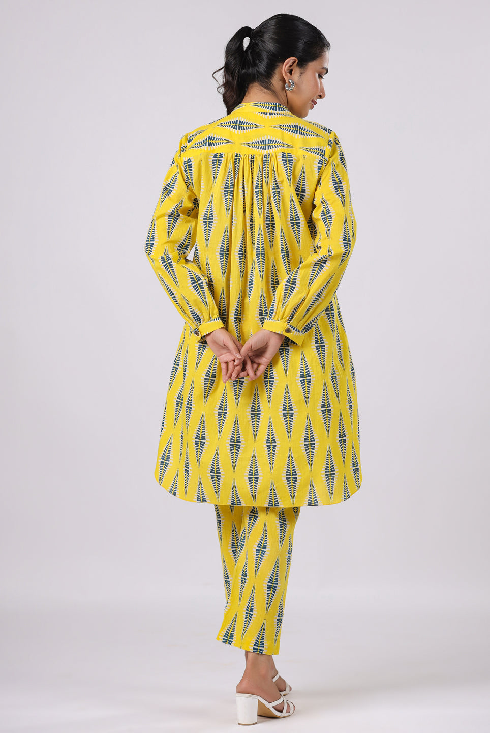 Diamond Print on Crimson Cotton Shirt Co-ord Set | Jaipurrang | Women's Ethnic Wear