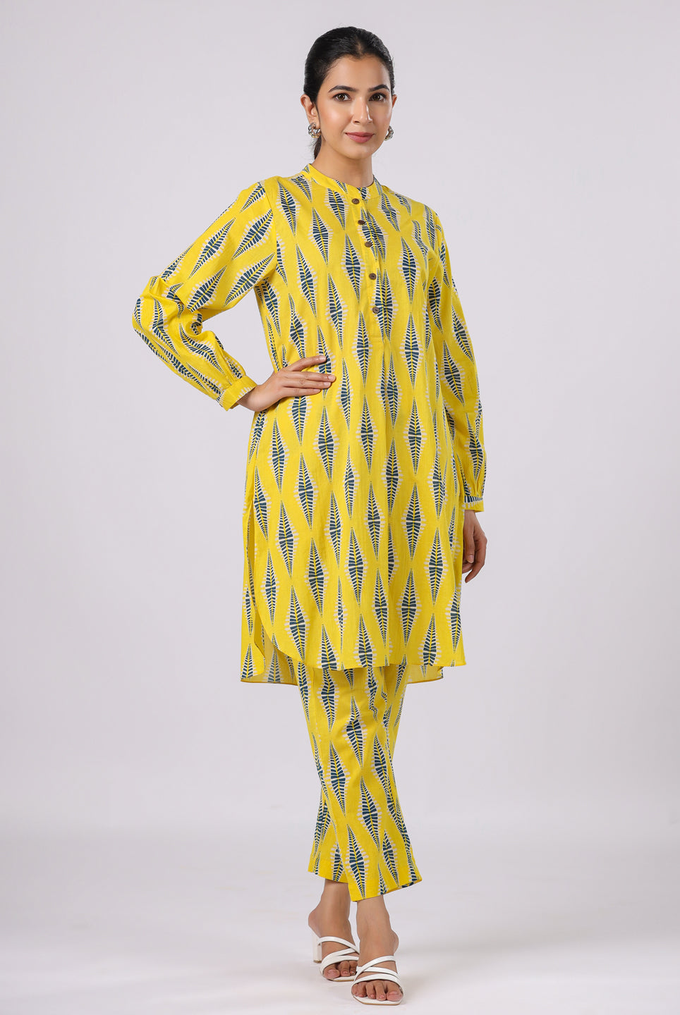Diamond Print on Crimson Cotton Shirt Co-ord Set | Jaipurrang | Women's Ethnic Wear