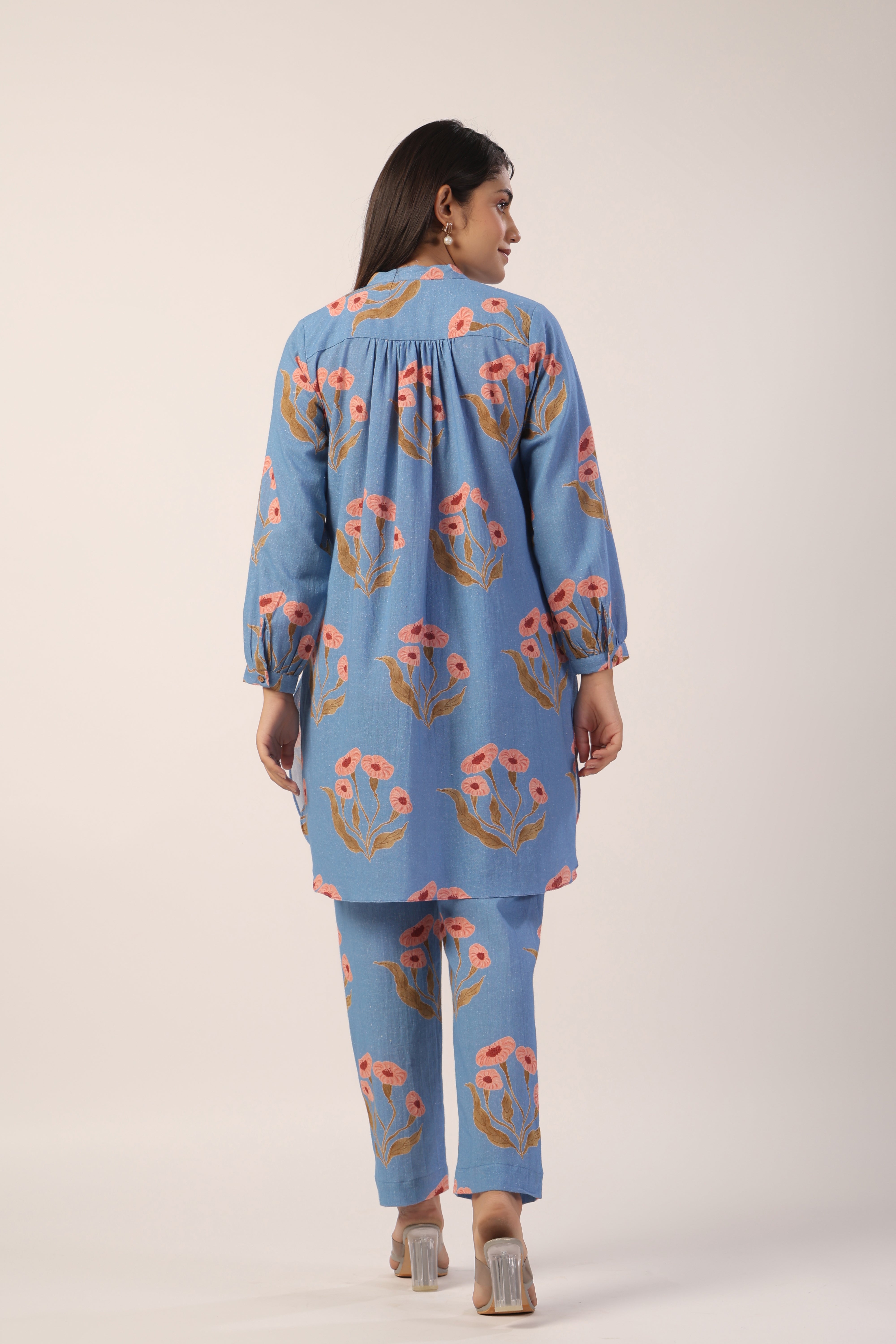 FLOWER BUTTA CO-ORD SET POWDER BLUE