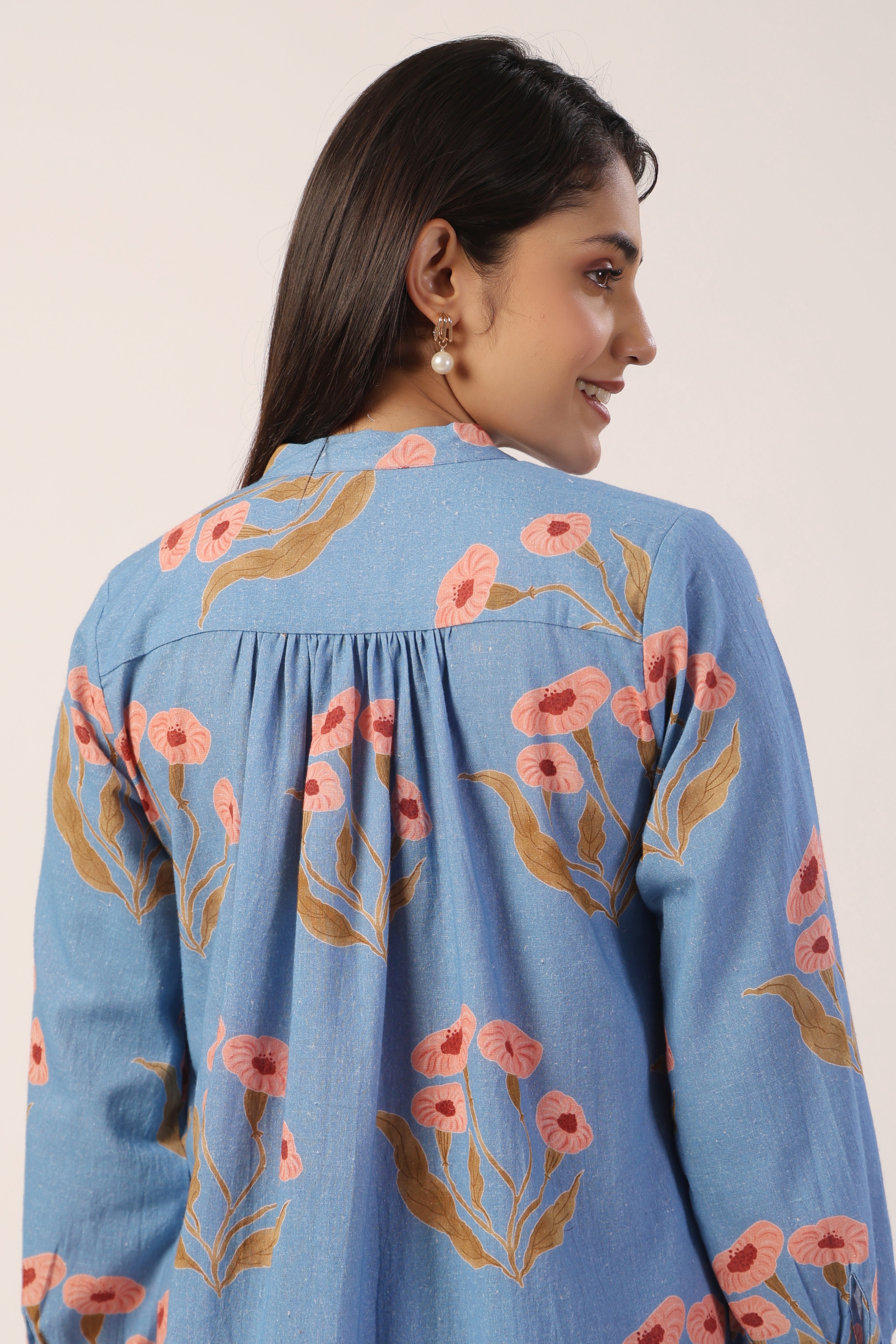 FLOWER BUTTA CO-ORD SET POWDER BLUE