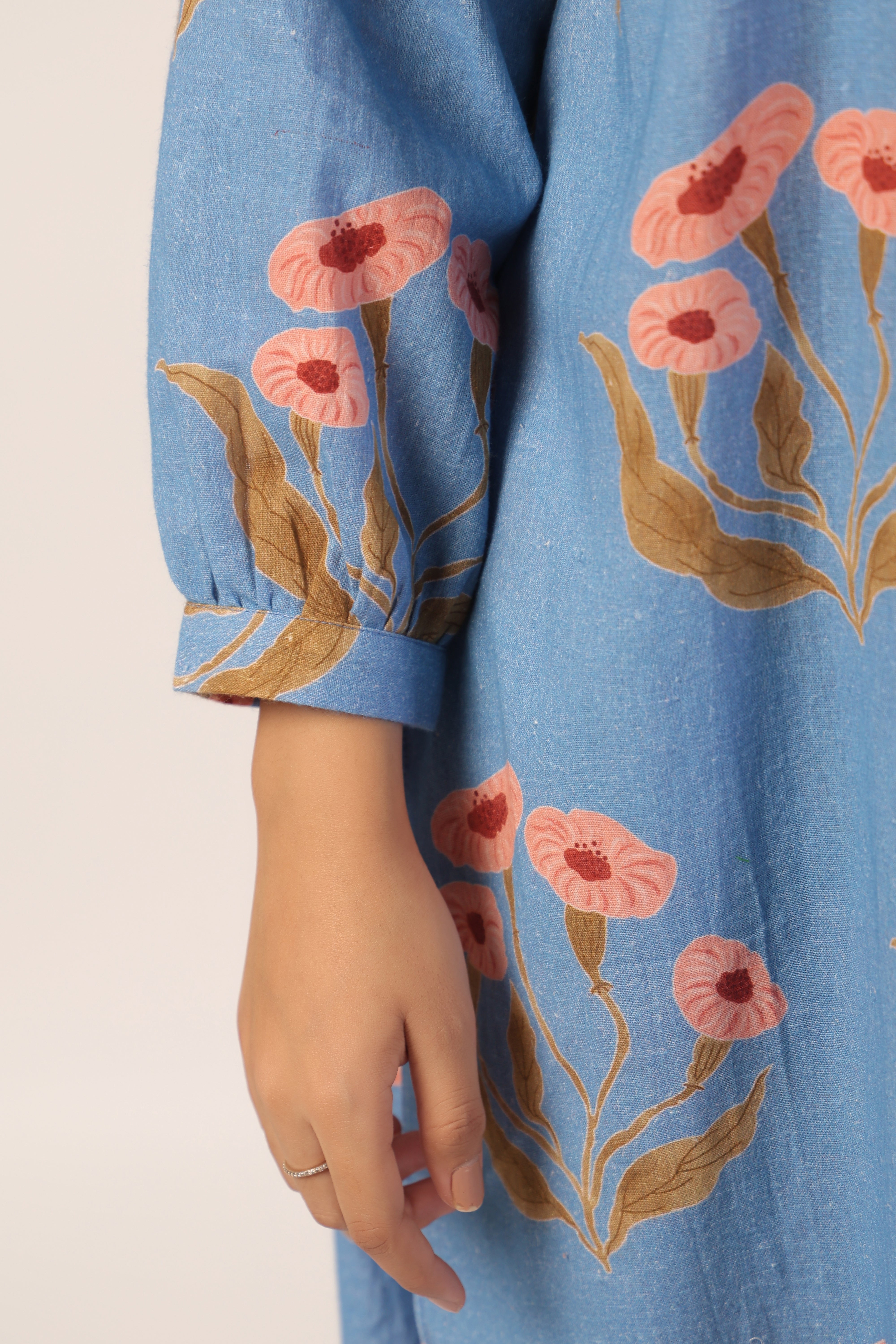 FLOWER BUTTA CO-ORD SET POWDER BLUE